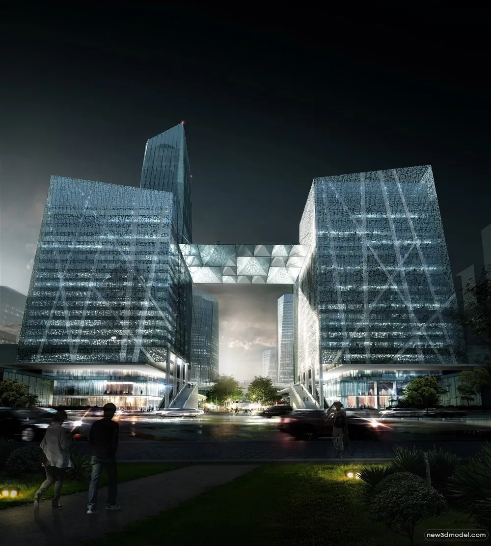 3D Models of Commercial Building – Exterior 3D Scenes – 700 – VRAY