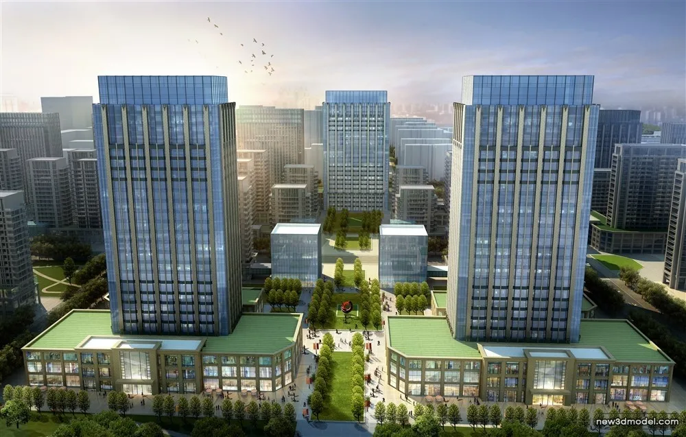 3D Models of Commercial Building – Exterior 3D Scenes – 706 – VRAY