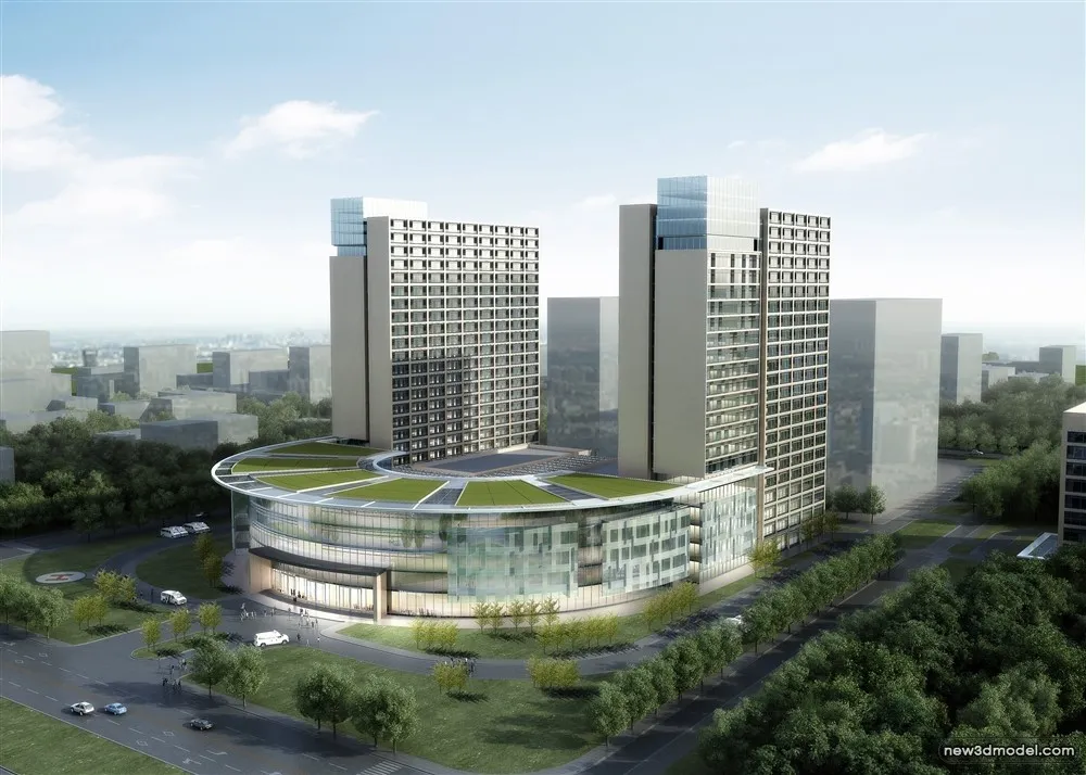 3D Models of Commercial Building – Exterior 3D Scenes – 707 – VRAY