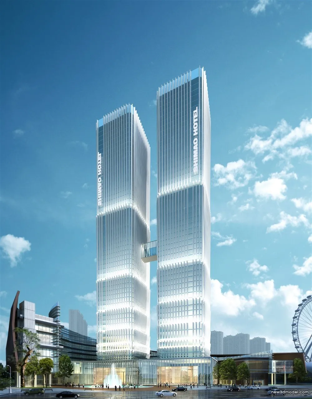 3D Models of Commercial Building – Exterior 3D Scenes – 710 – VRAY