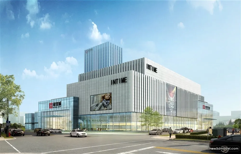 3D Models of Commercial Building – Exterior 3D Scenes – 719 – VRAY