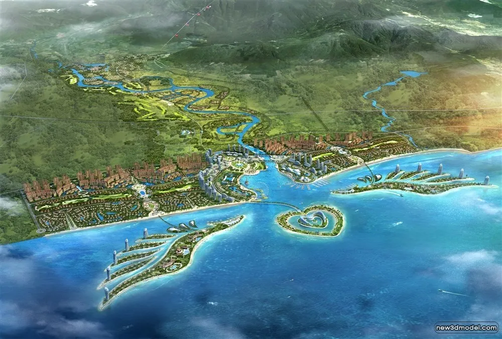 3D Models of Commercial Building – Exterior 3D Scenes – 729 – VRAY