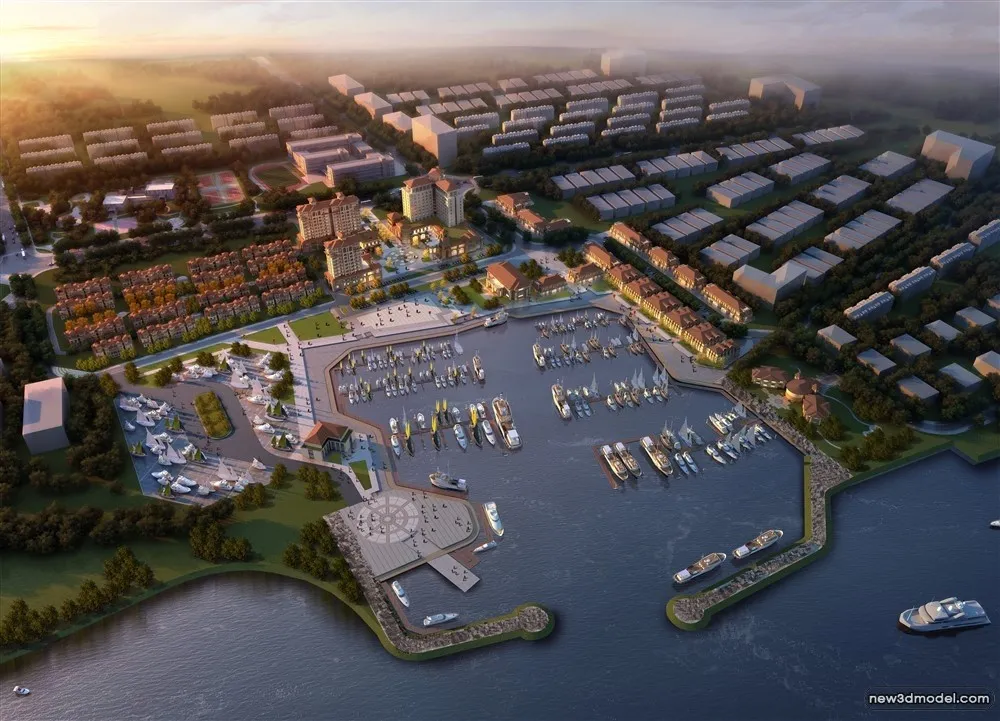 3D Models of Commercial Building – Exterior 3D Scenes – 736 – VRAY