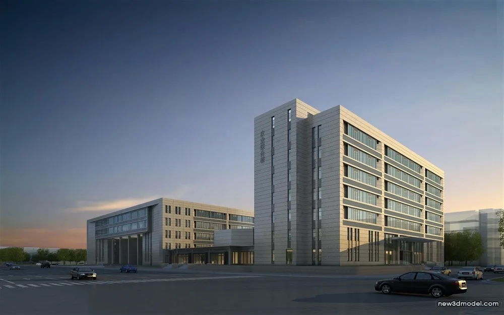 3D Models of Commercial Building – Exterior 3D Scenes – 741 – VRAY