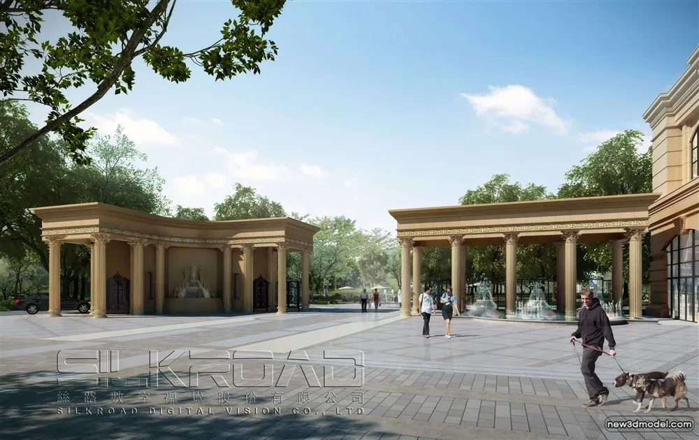 3D Models of Commercial Building – Exterior 3D Scenes – 749 – VRAY