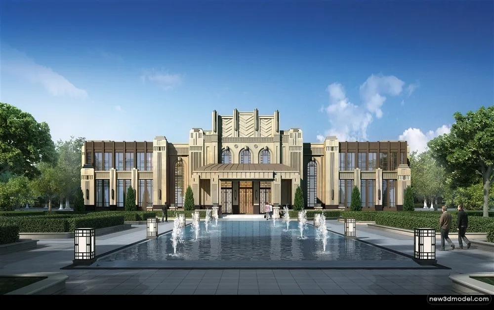 3D Models of Commercial Building – Exterior 3D Scenes – 751 – VRAY