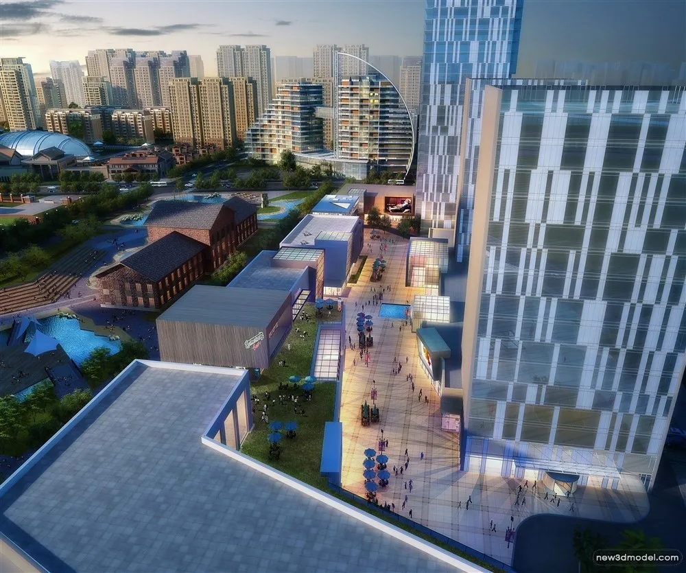 3D Models of Commercial Building – Exterior 3D Scenes – 752 – VRAY