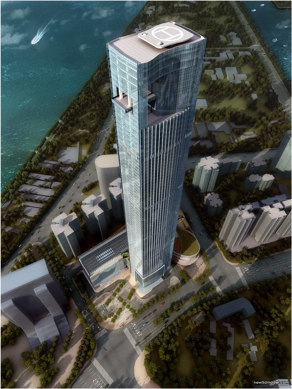 3D Models of Commercial Building – Exterior 3D Scenes – 755 – VRAY