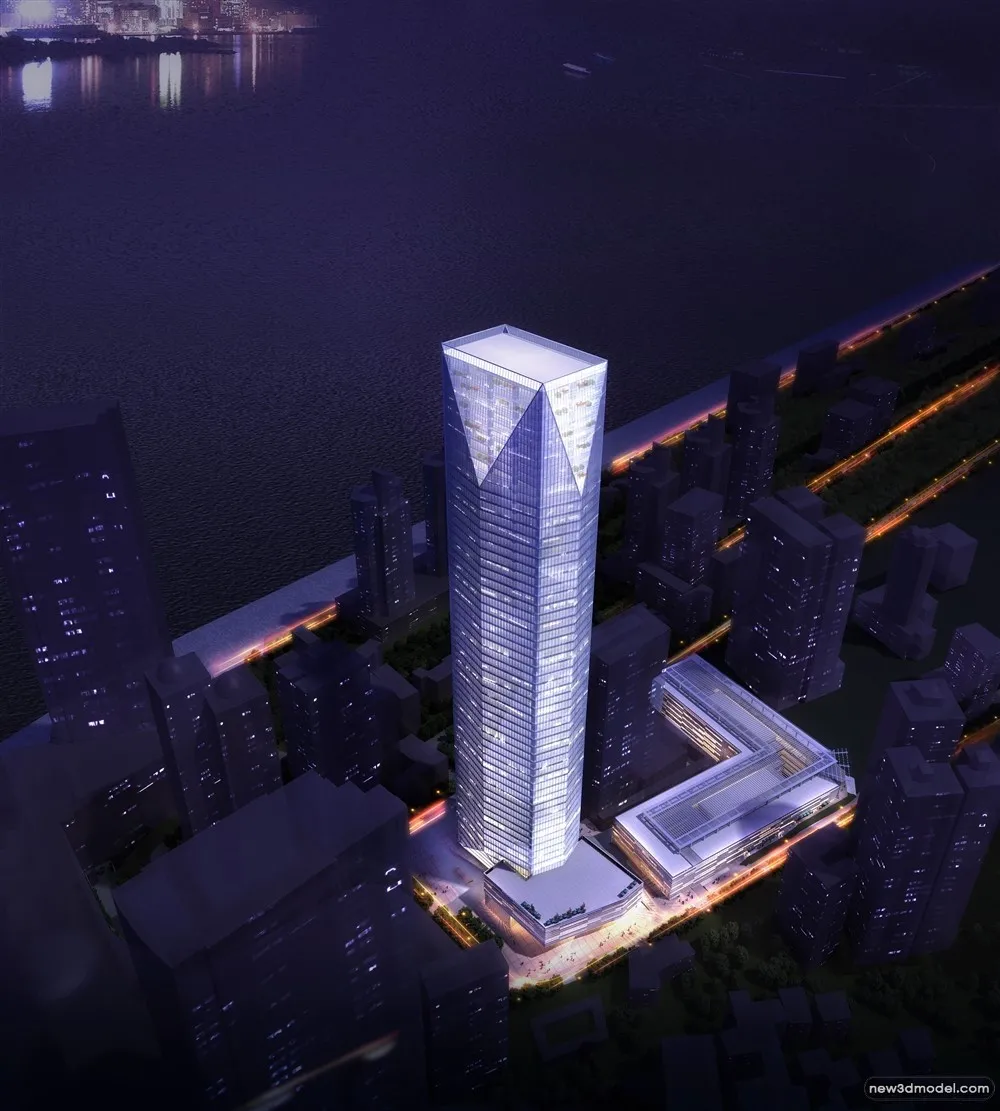 3D Models of Commercial Building – Exterior 3D Scenes – 760 – VRAY