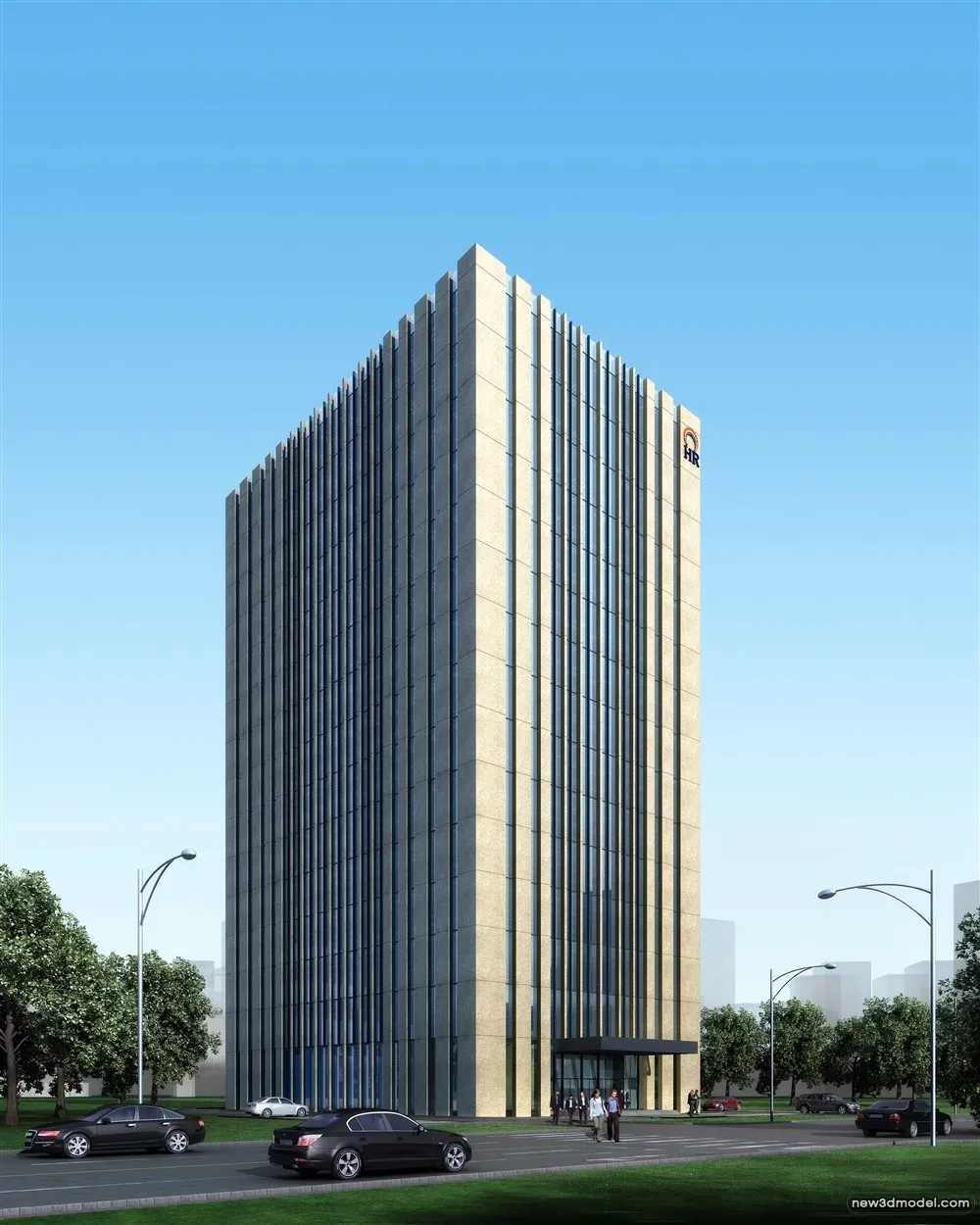 3D Models of Commercial Building – Exterior 3D Scenes – 761 – VRAY