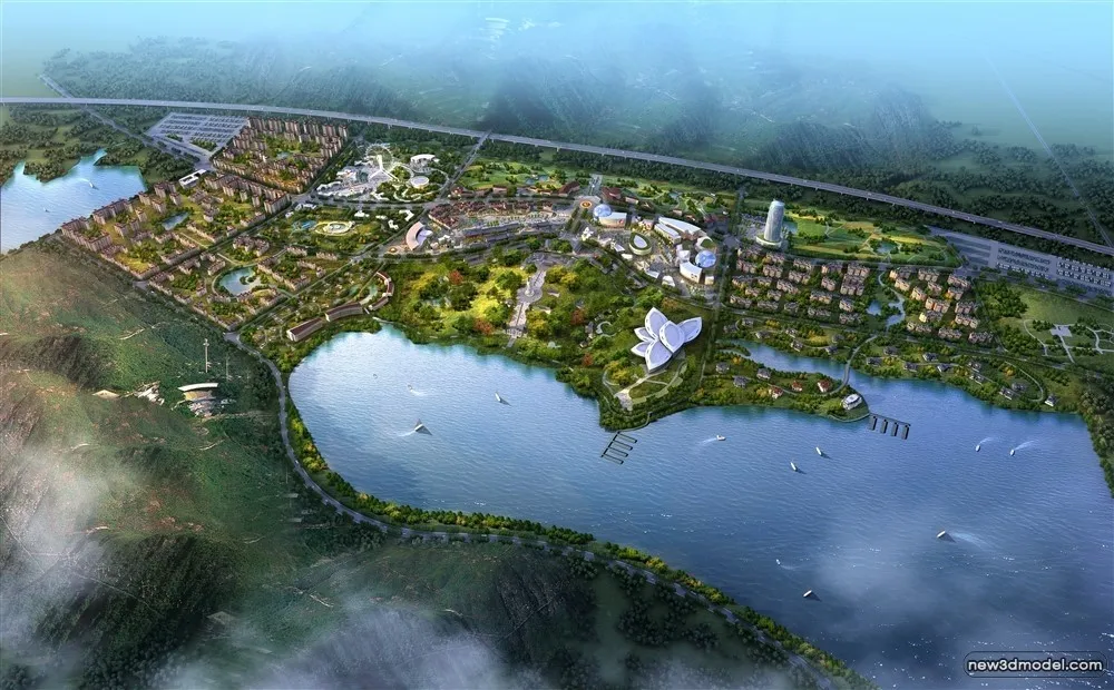 3D Models of Commercial Building – Exterior 3D Scenes – 762 – VRAY