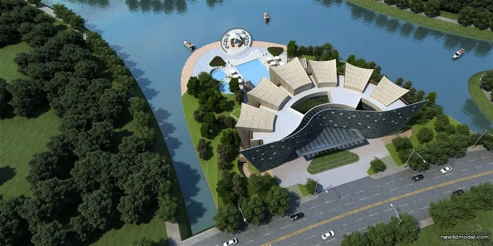 3D Models of Commercial Building – Exterior 3D Scenes – 765 – VRAY