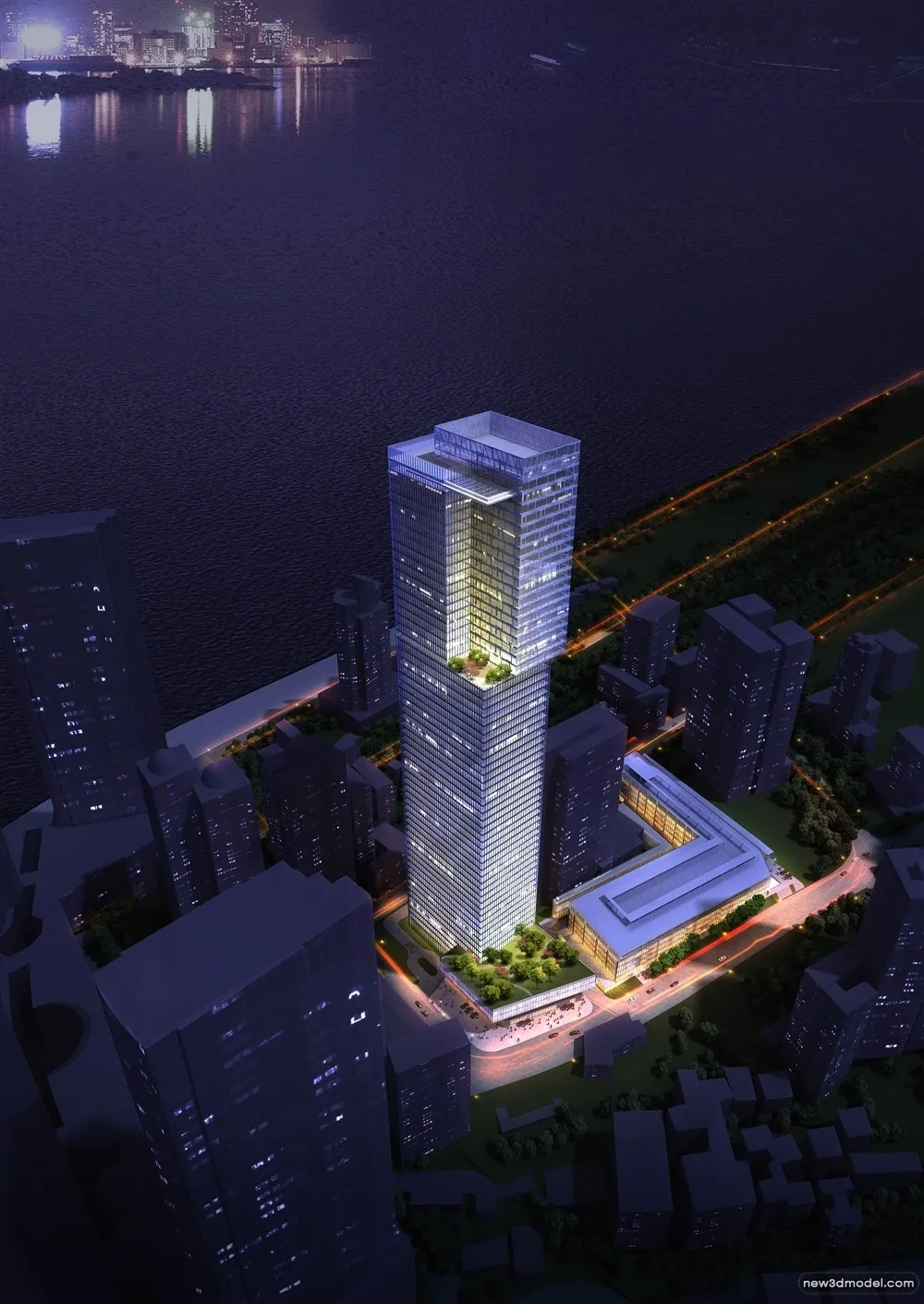 3D Models of Commercial Building – Exterior 3D Scenes – 766 – VRAY