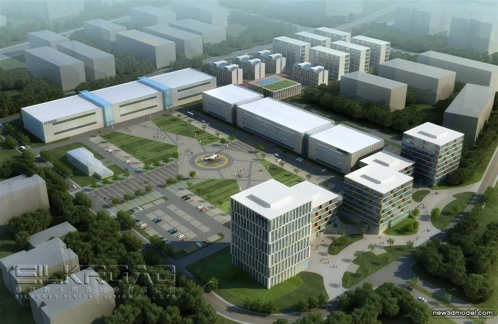 3D Models of Commercial Building – Exterior 3D Scenes – 767 – VRAY