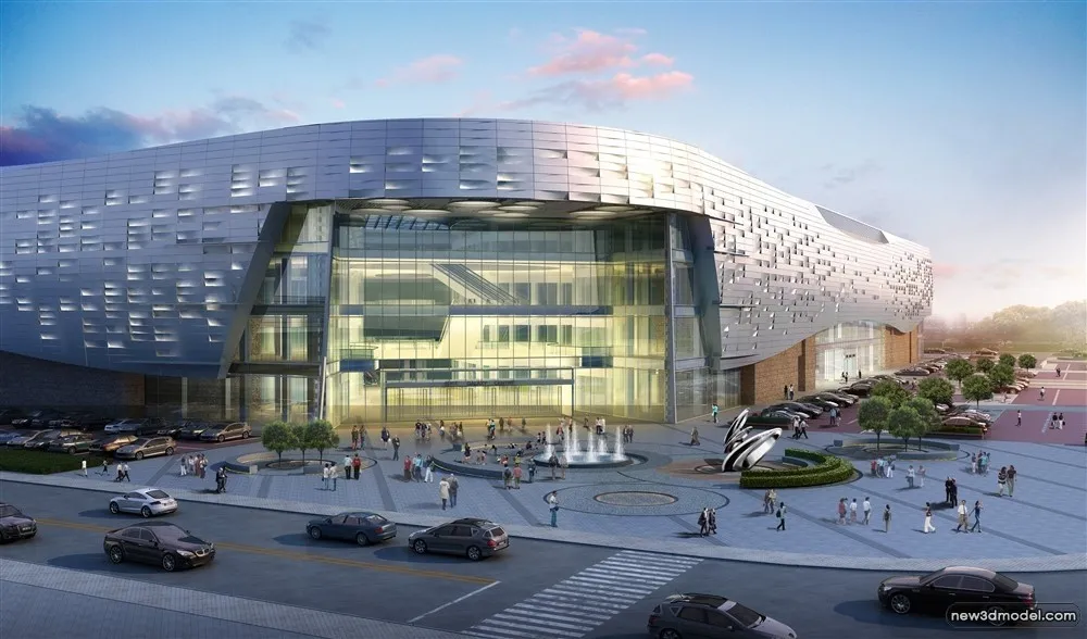 3D Models of Commercial Building – Exterior 3D Scenes – 768 – VRAY