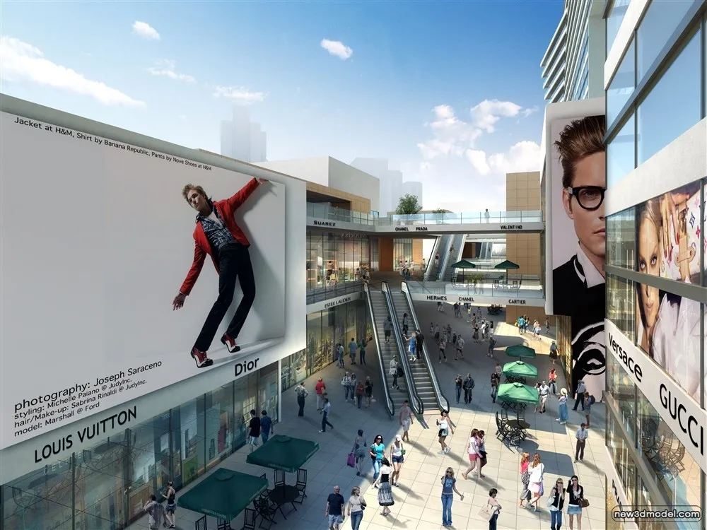 3D Models of Commercial Building – Exterior 3D Scenes – 769 – VRAY