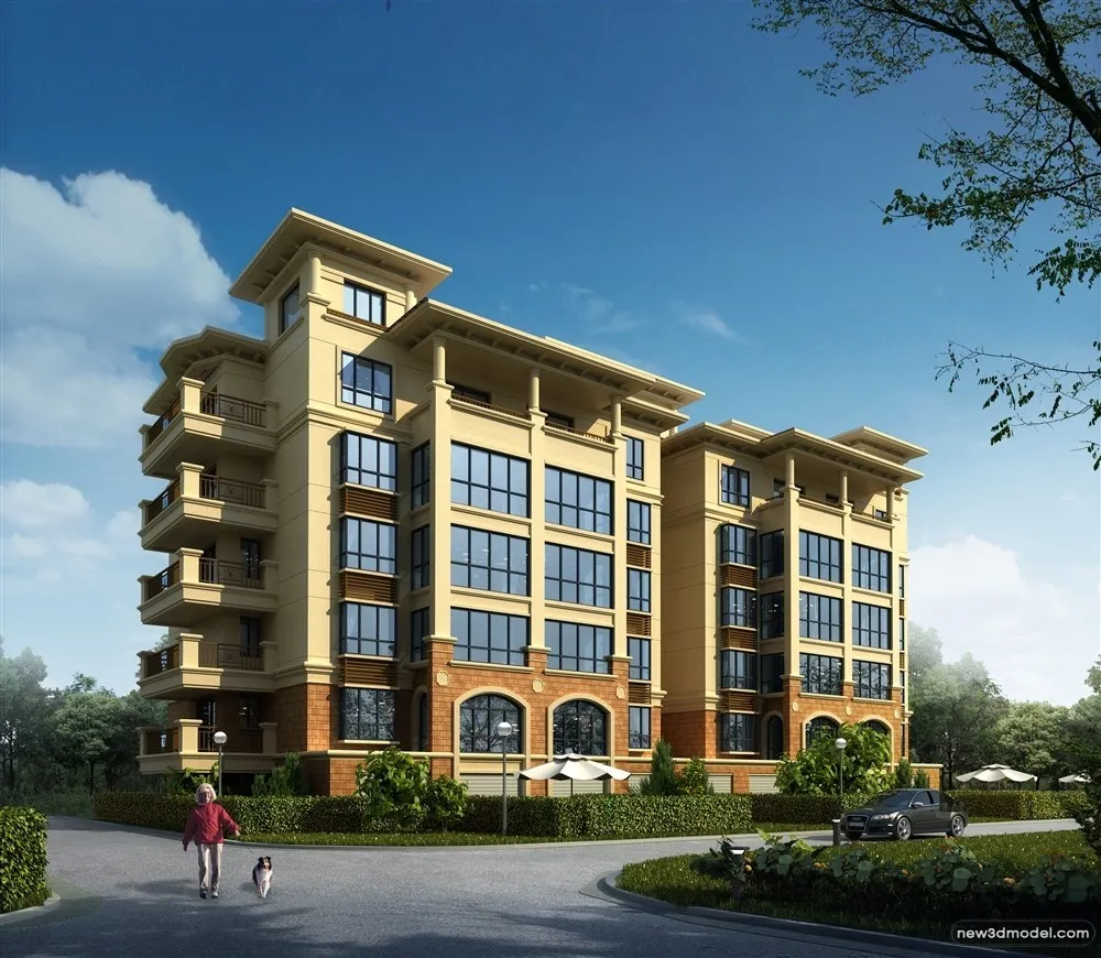 3D Models of Commercial Building – Exterior 3D Scenes – 772 – VRAY