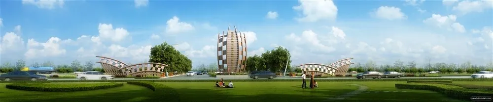 3D Models of Commercial Building – Exterior 3D Scenes – 777 – VRAY