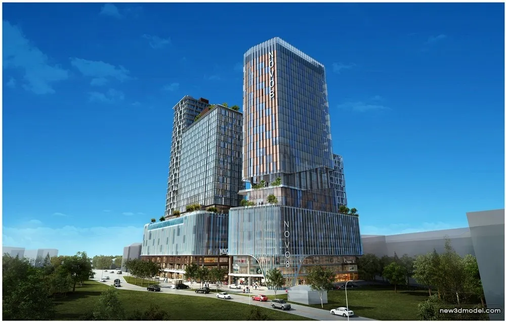 3D Models of Commercial Building – Exterior 3D Scenes – 779 – VRAY