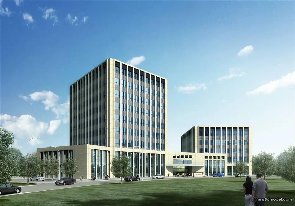 3D Models of Commercial Building – Exterior 3D Scenes – 780 – VRAY