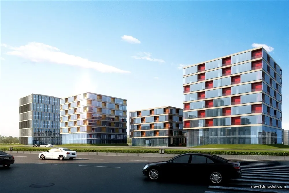 3D Models of Commercial Building – Exterior 3D Scenes – 784 – VRAY