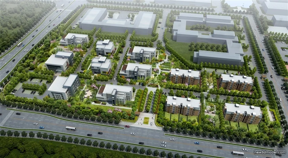 3D Models of Commercial Building – Exterior 3D Scenes – 785 – VRAY