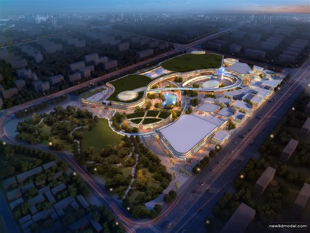 3D Models of Commercial Building – Exterior 3D Scenes – 790 – VRAY