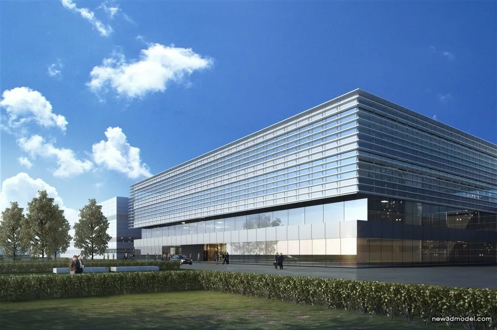 3D Models of Commercial Building – Exterior 3D Scenes – 792 – VRAY