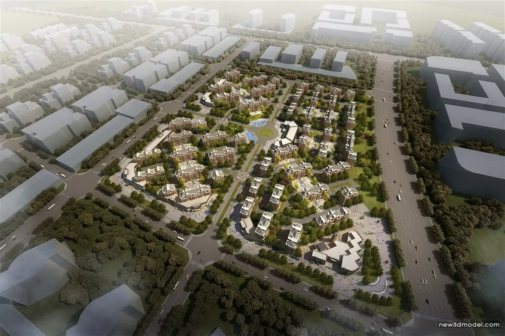 3D Models of Commercial Building – Exterior 3D Scenes – 794 – VRAY