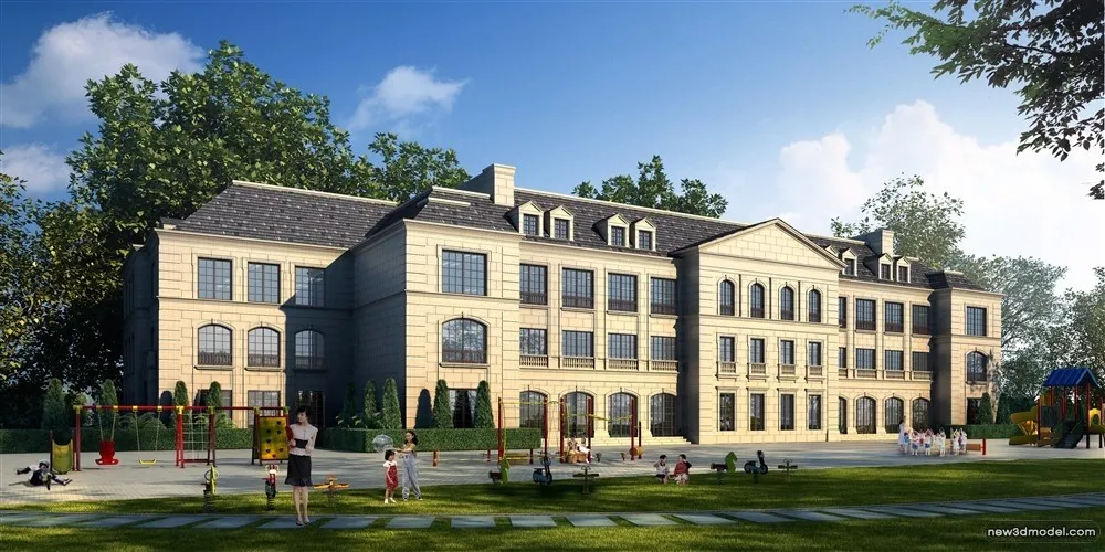 3D Models of Commercial Building – Exterior 3D Scenes – 795 – VRAY