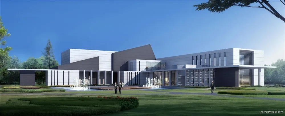 3D Models of Commercial Building – Exterior 3D Scenes – 796 – VRAY