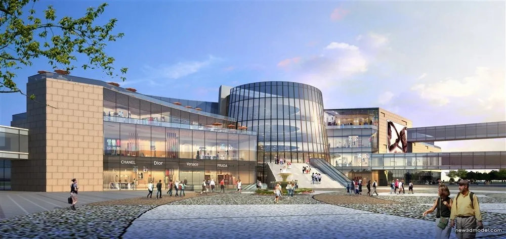 3D Models of Commercial Building – Exterior 3D Scenes – 798 – VRAY