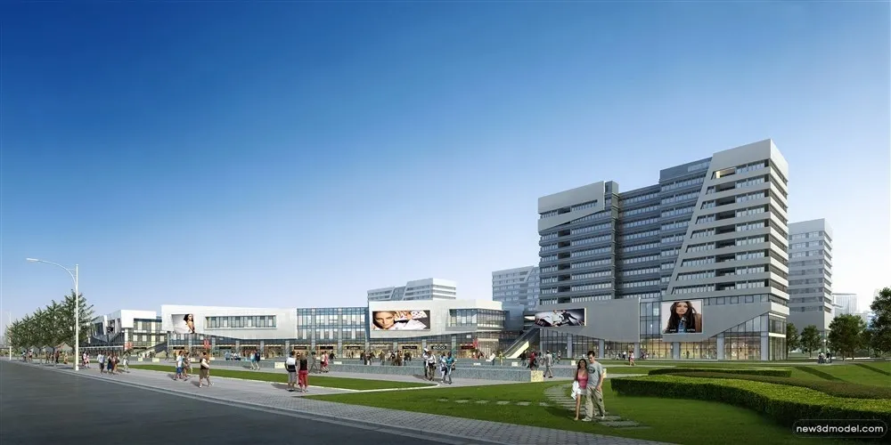 3D Models of Commercial Building – Exterior 3D Scenes – 799 – VRAY