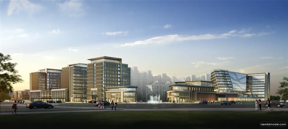 3D Models of Commercial Building – Exterior 3D Scenes – 806 – VRAY