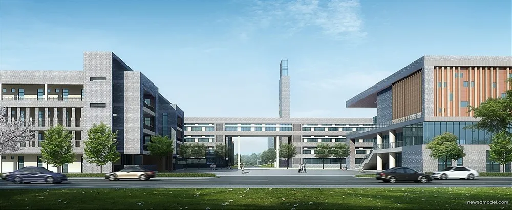 3D Models of Commercial Building – Exterior 3D Scenes – 809 – VRAY