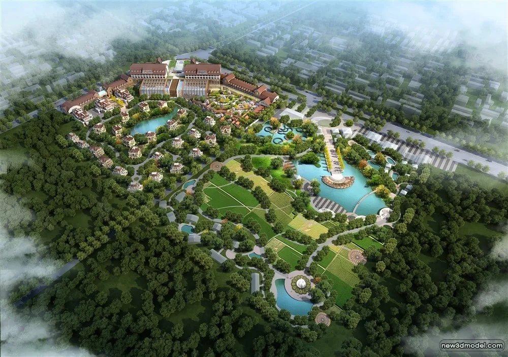 3D Models of Commercial Building – Exterior 3D Scenes – 810 – VRAY