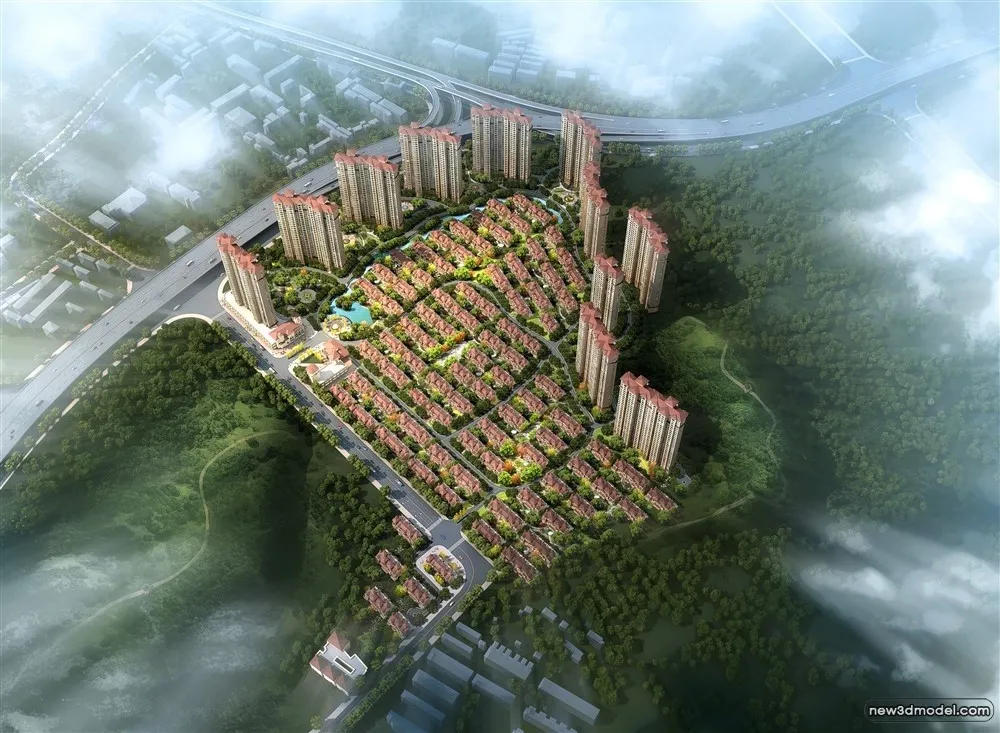 3D Models of Commercial Building – Exterior 3D Scenes – 811 – VRAY