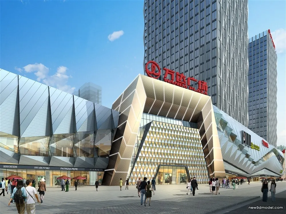 3D Models of Commercial Building – Exterior 3D Scenes – 812 – VRAY