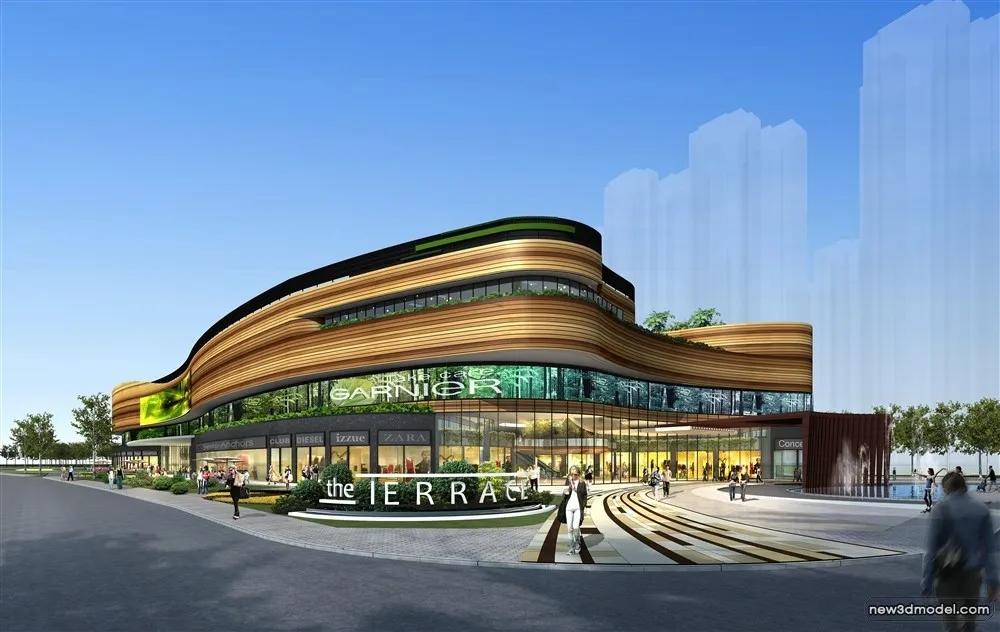 3D Models of Commercial Building – Exterior 3D Scenes – 817 – VRAY