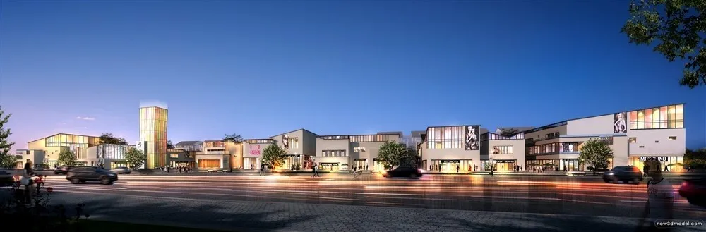 3D Models of Commercial Building – Exterior 3D Scenes – 821 – VRAY