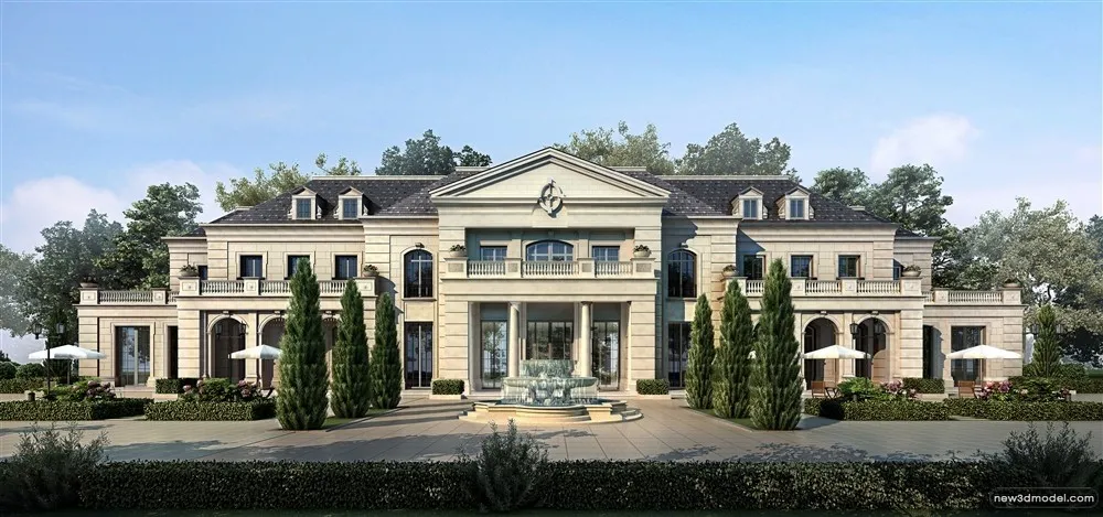 3D Models of Commercial Building – Exterior 3D Scenes – 822 – VRAY