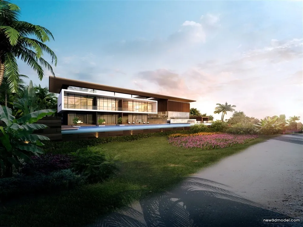 3D Models of Commercial Building – Exterior 3D Scenes – 823 – VRAY