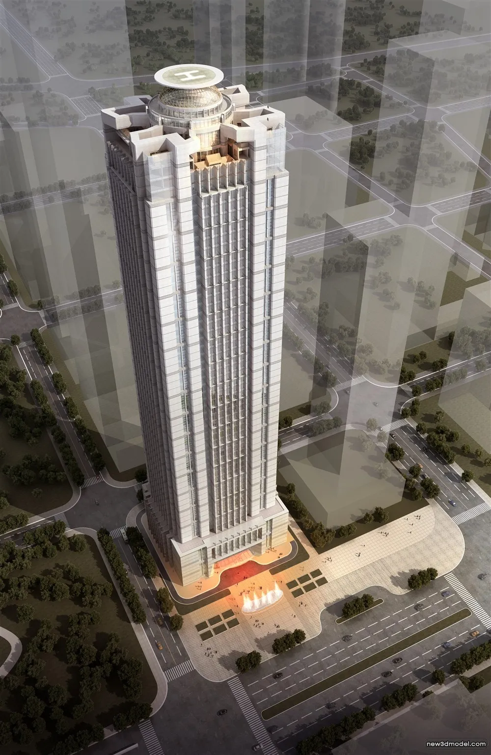 3D Models of Commercial Building – Exterior 3D Scenes – 828 – VRAY