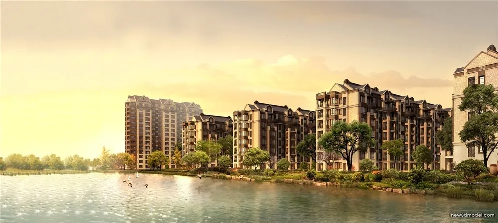 3D Models of Commercial Building – Exterior 3D Scenes – 832 – VRAY