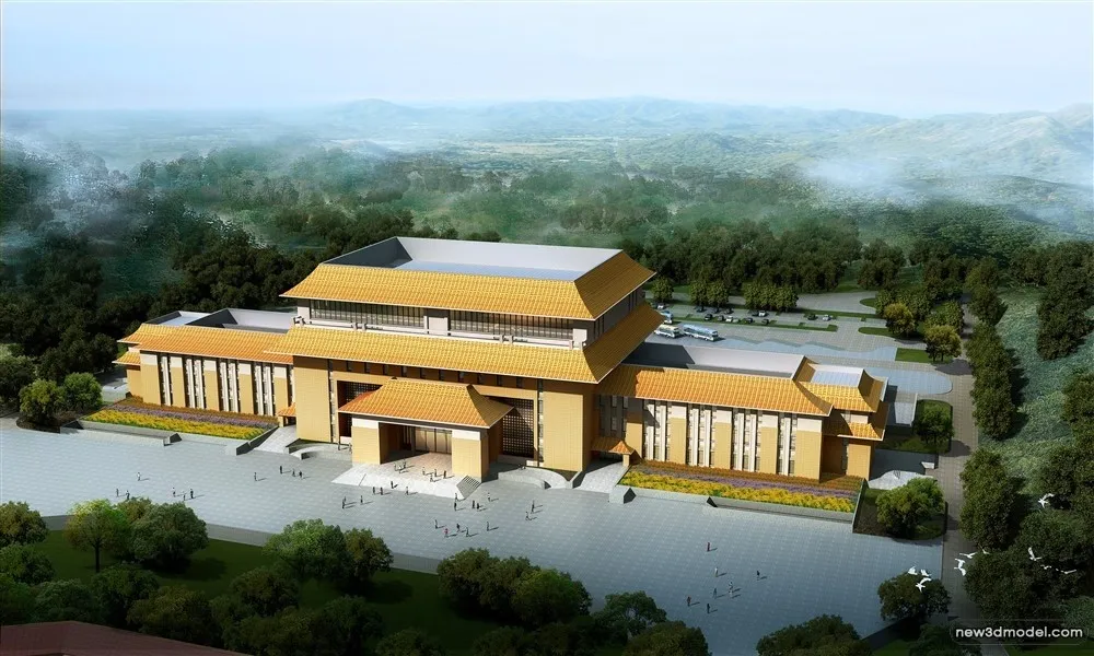 3D Models of Commercial Building – Exterior 3D Scenes – 836 – VRAY