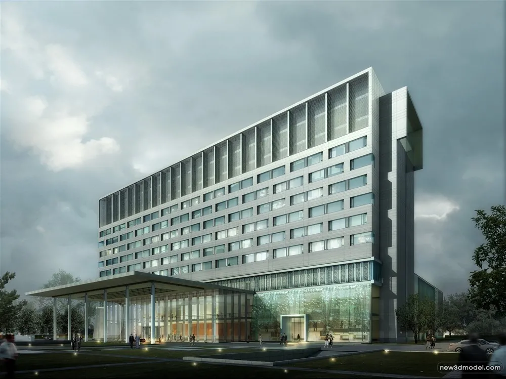 3D Models of Commercial Building – Exterior 3D Scenes – 839 – VRAY