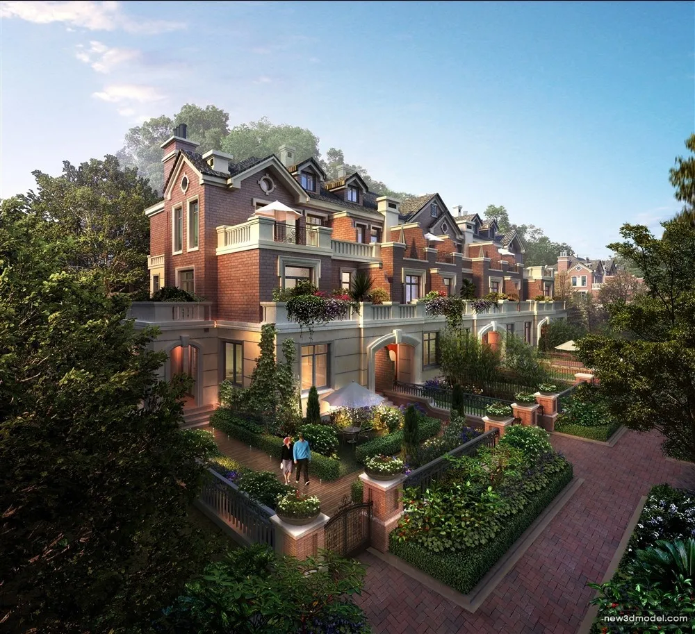 3D Models of Commercial Building – Exterior 3D Scenes – 848 – VRAY