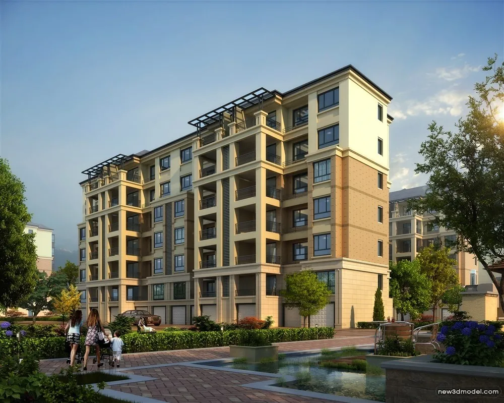 3D Models of Commercial Building – Exterior 3D Scenes – 850 – VRAY