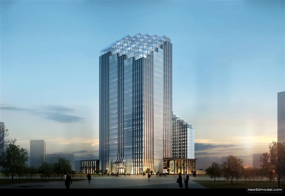 3D Models of Commercial Building – Exterior 3D Scenes – 853 – VRAY