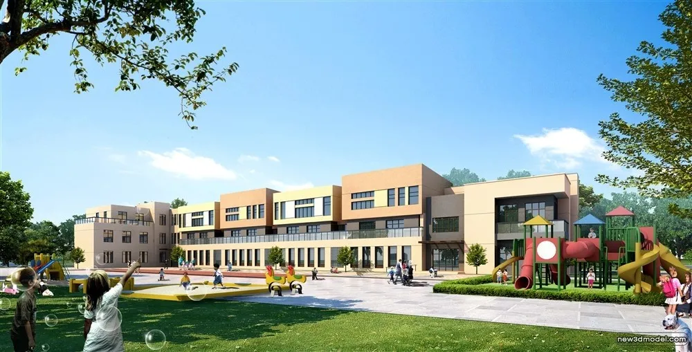 3D Models of Commercial Building – Exterior 3D Scenes – 861 – VRAY